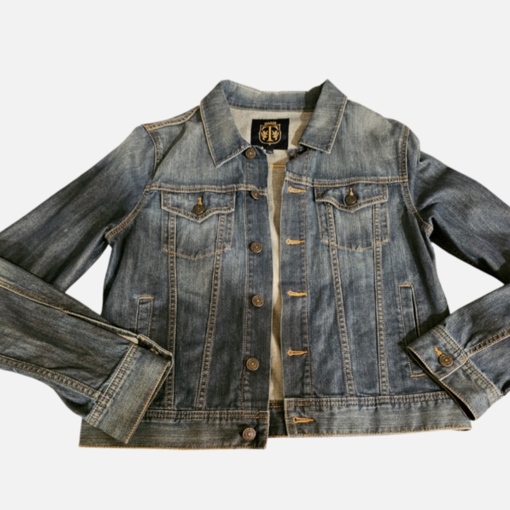 Talbots Soft Cotton Denim Jacket Euc - image 1